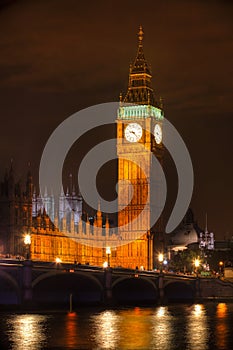 London - Big Ben Tower Clock tower at night