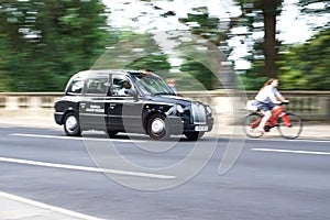 London black cab in high street, Oxford