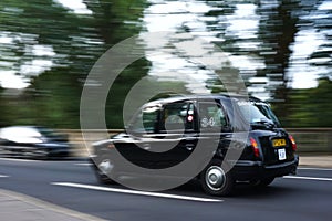 London black cab in high street, Oxford