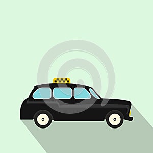 London black cab icon, flat style