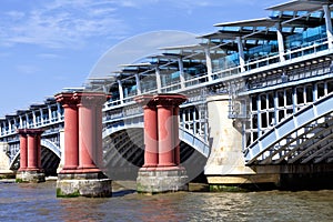 London Blackfriars Railway Bridge over Thames river daytime
