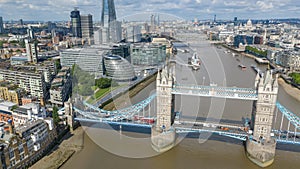 London Bridge over river Thames and The Shard building photo