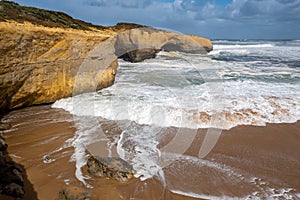 London Bridge rock formation on the Great Ocean Road.