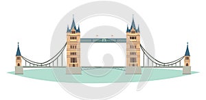 London Bridge Tower vector Illustration