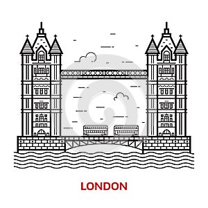 London Bridge Vector Illustration