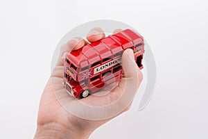 London Bus in hand