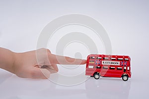 London Bus and hand