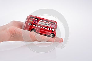 London Bus and hand