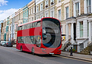 London bus near Portobello road in UK