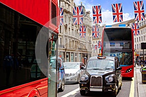 London bus and Taxi Regent Street W1