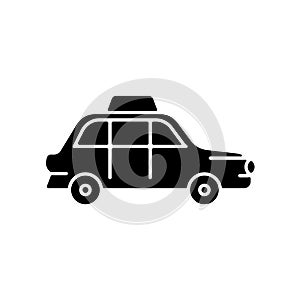London cab black glyph icon