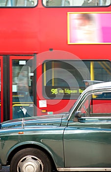 London cab and double decker bus