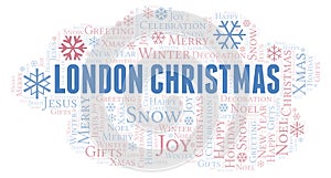 London Christmas word cloud