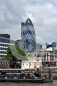 London City Business District Skyline