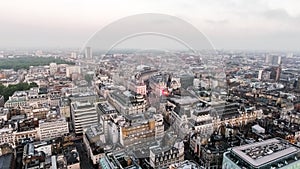 London City Central Town Skyline Aerial View