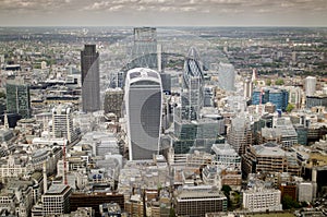 London city financial skyline