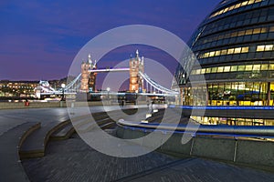 London City Hall and Tower Bridge