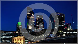 London. City night  view from the embankment