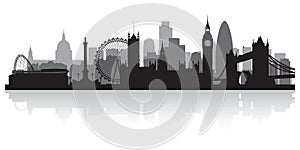 London England city skyline silhouette