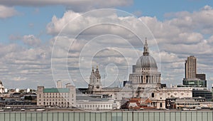 London City View From Tate Modern to St Pauls.