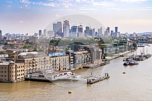 London cityscape with River Thames