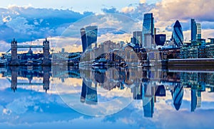 London Cityscape at Sunset