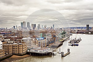 London cityscape with Thames river.