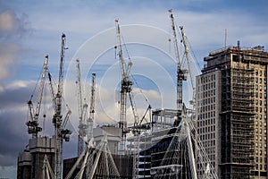 London construction craze cranes and skyline