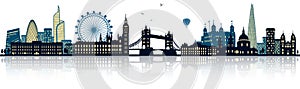 London detailed skyline vector