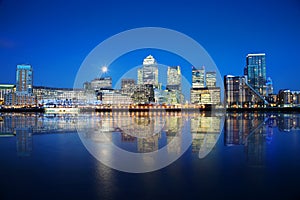 London Docklands at night