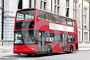 London Double decker red bus photo