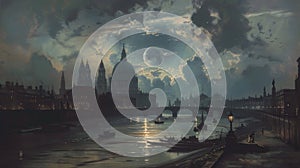 London Eclipse: Dramatic Skyline in 19th Century Painting