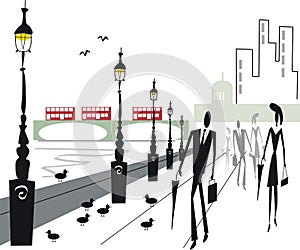 London Embankment illustration