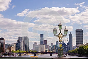 London, England, 14th of May 2020: View of the city from Westminster Bridge