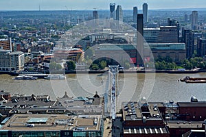 View of People Walking around Millennium BridgeView of People Walking around Millennium Bridge