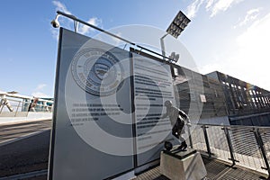 Visiting In front of the Emirates Stadium in London