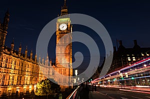 London England's Big Ben and Parliament at Night