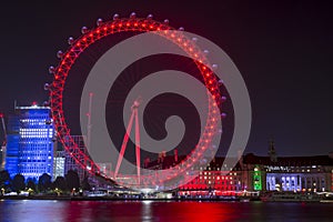 London eye at night