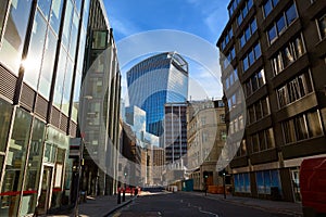 London financial district street Square Mile UK