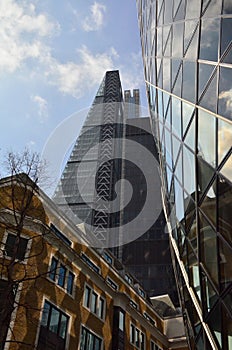 London gherkin building and cheesegrater