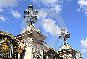 London, Great Britain -May 23, 2016: gates of Buckingham palace