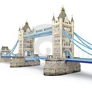 London landmark Towerbridge on white. 3D illustration photo