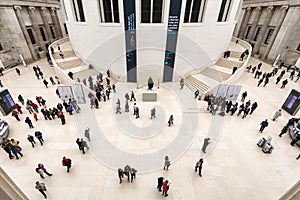 LONDON - MARCH 6 : Interior view of the Great Court at the British Museum in London on March 6, 2013. Unidentified people.