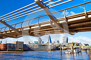 London Millennium bridge skyline UK