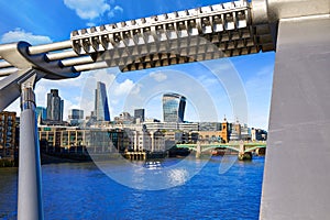 London Millennium bridge skyline UK