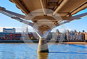 London Millennium bridge skyline UK