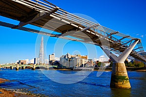 London Millennium bridge skyline UK