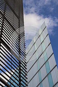 London - modern skyscraper with blue sky and clouds