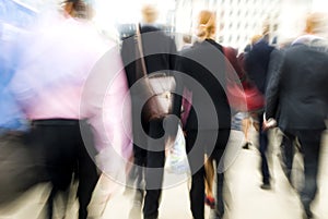 London Morning Commuters On Their Way To Workplace photo