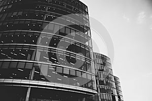 London Office Buildings - black and white